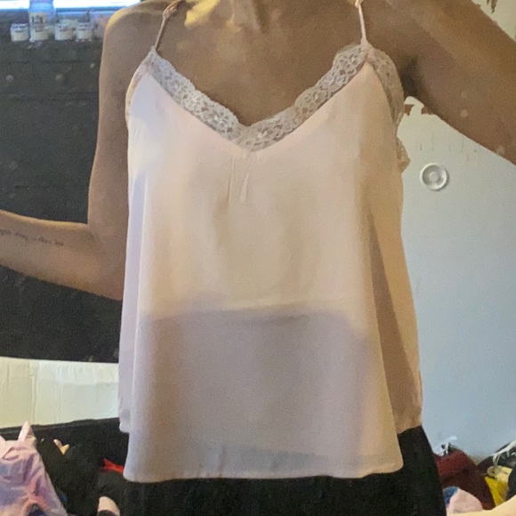 be you Tops - Be You Blush Pink Lace Tank